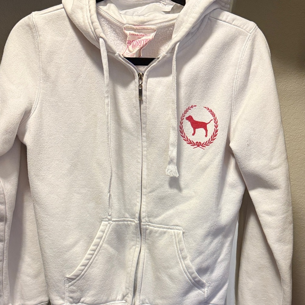 Victoria's Secret USC Trojans White Jacket with Pink Logo